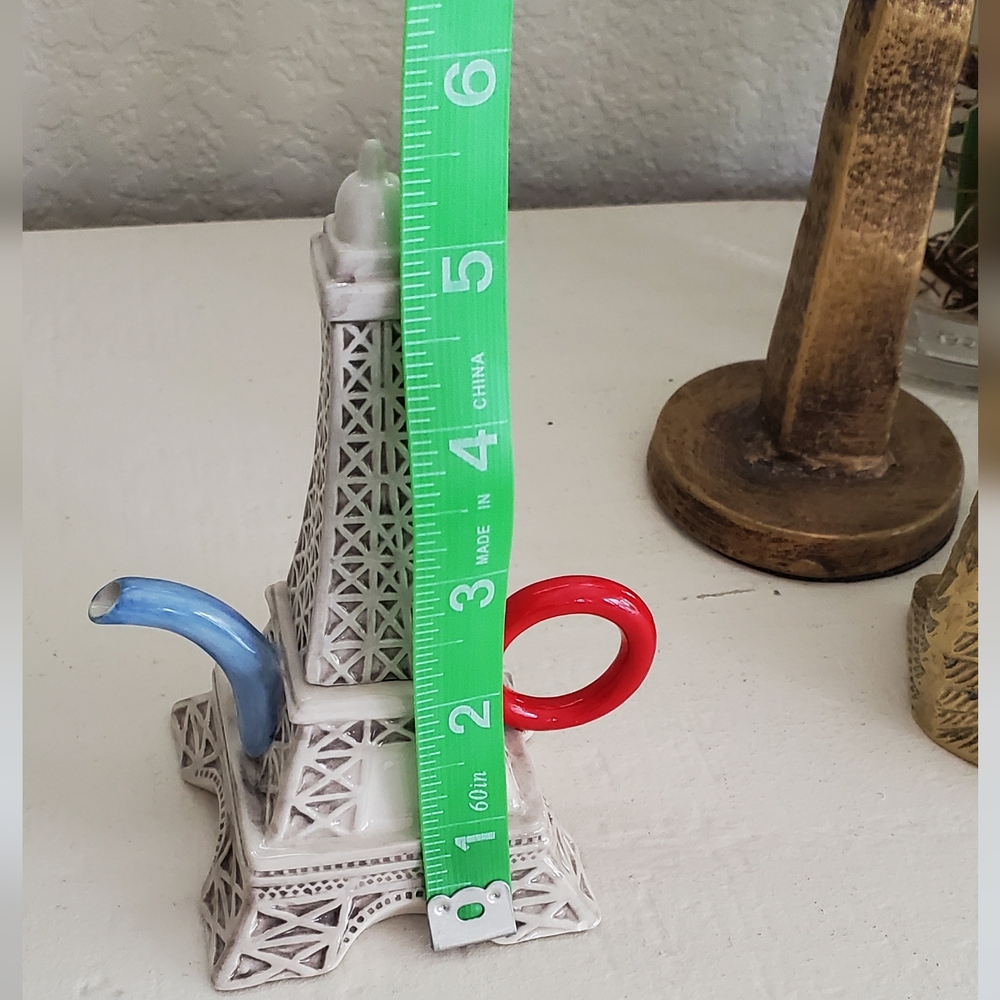 Fitz and Floyd Miniature Ceramic Eiffel Tower Tea Pot, 5.75", Vintage, EUC - Picture 16 of 16
